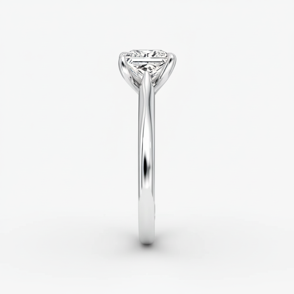 Emerald 14k White Gold - Profile View