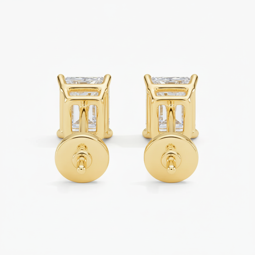 Emerald 14k Yellow Gold - Back View