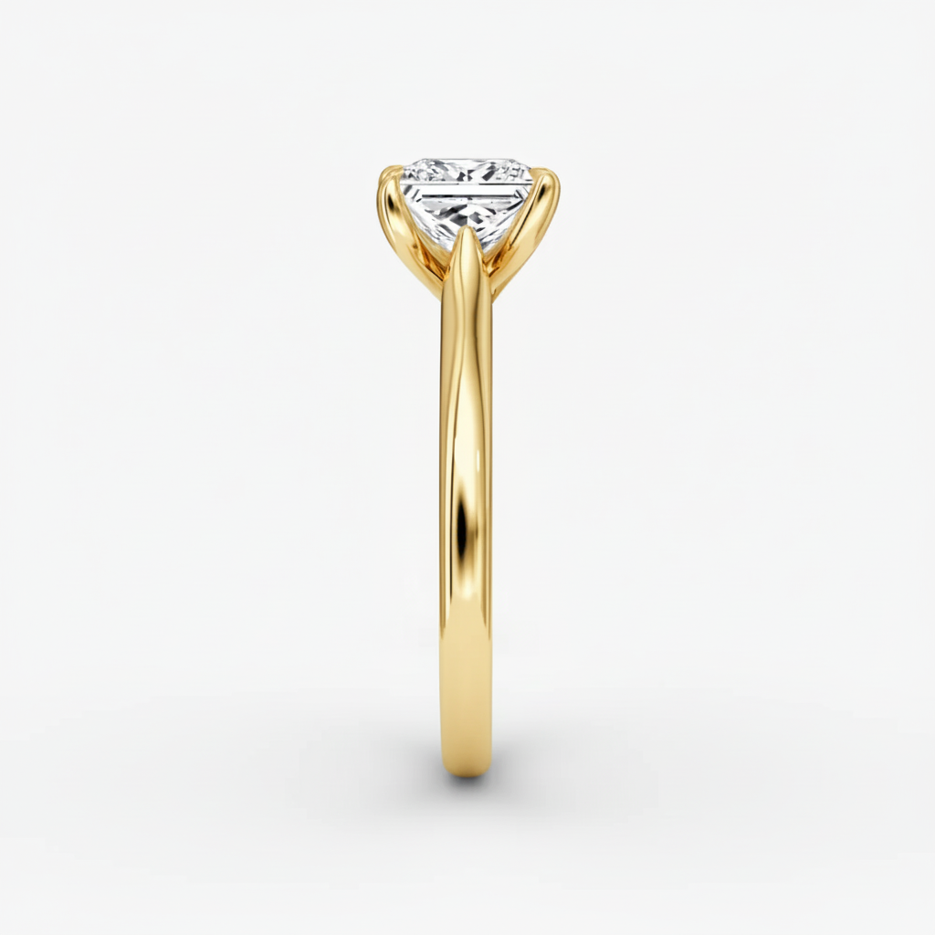 Emerald 14k Yellow Gold - Side View
