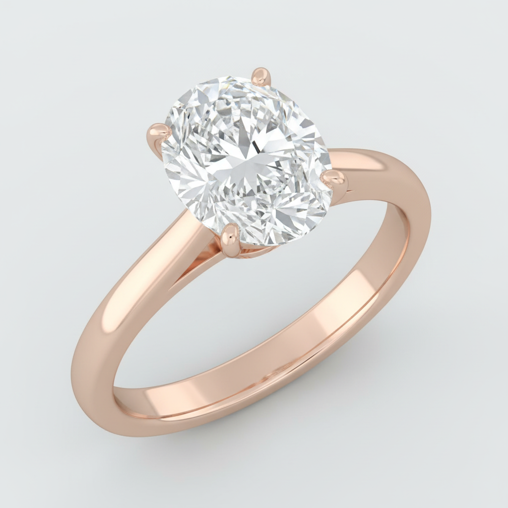 Oval Rose Gold - Detailed