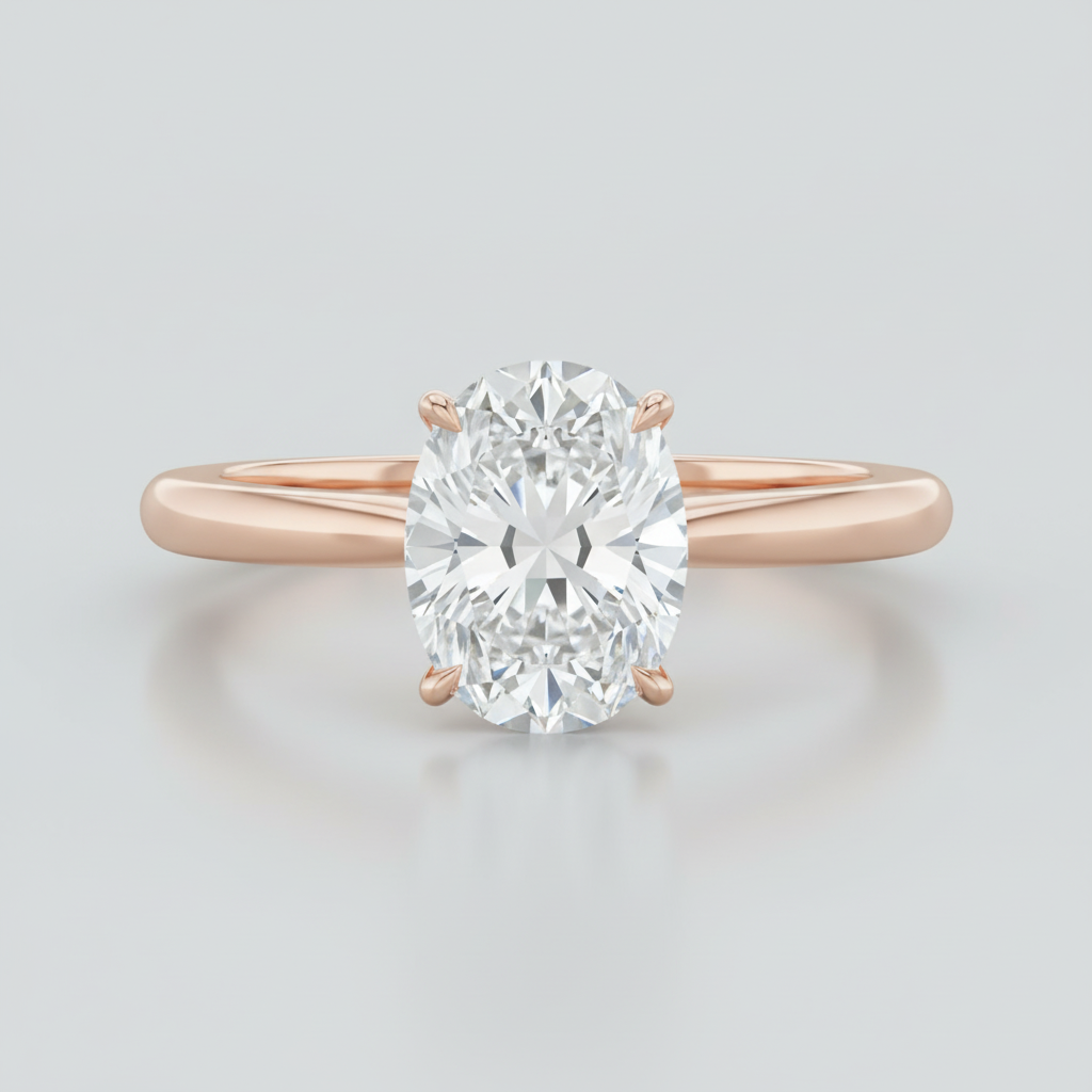 Oval Rose Gold - Front