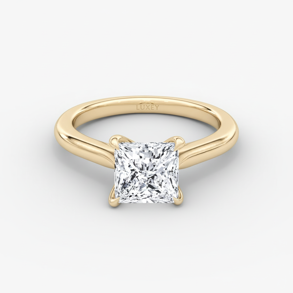 Princess 14k Yellow Gold - Front View