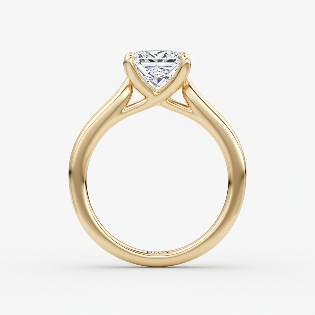 Princess 14k Yellow Gold - Profile View