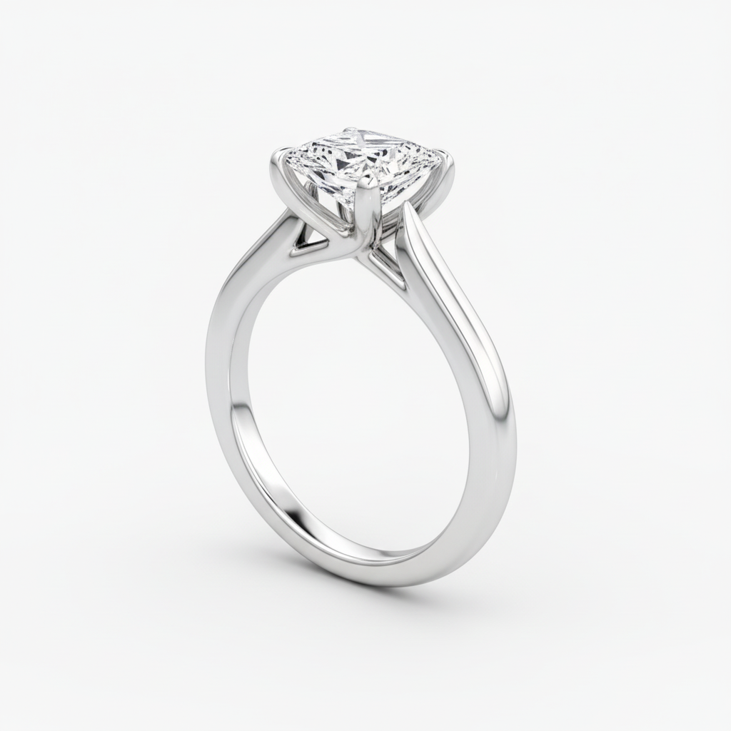 Princess Cut - Angled View