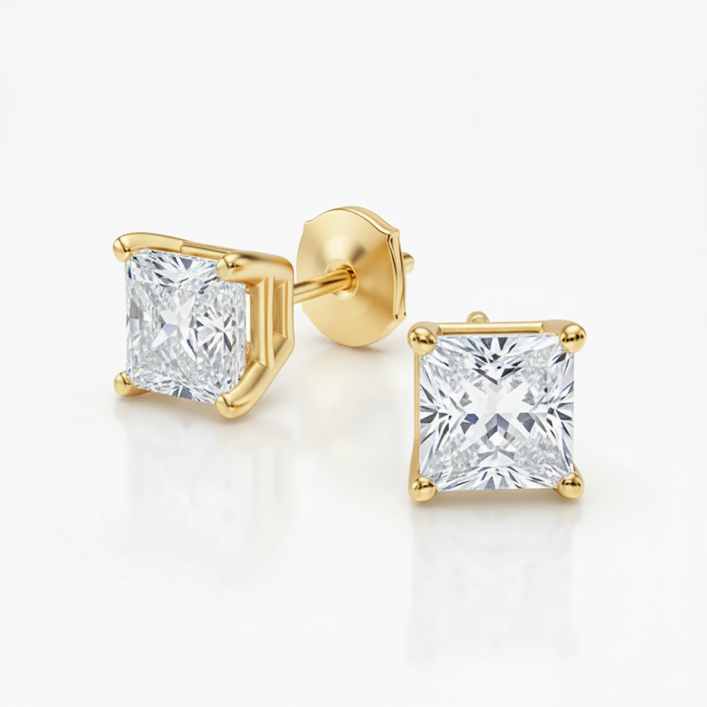 Princess Yellow Gold - 45 Angle