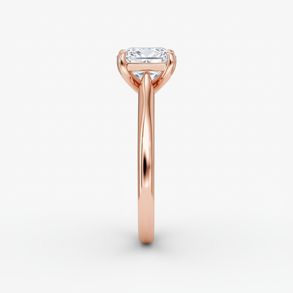 Cushion Rose Gold - Angled