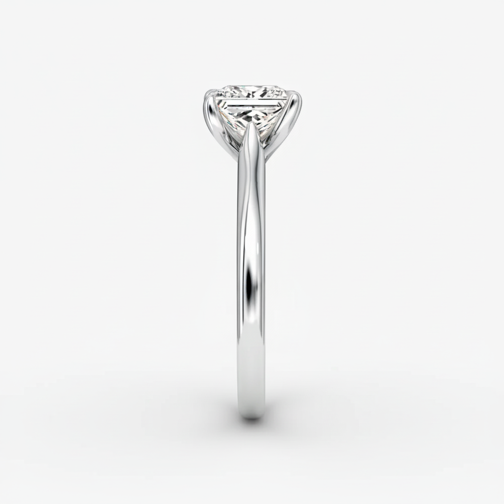 Emerald 14k White Gold - Angled View