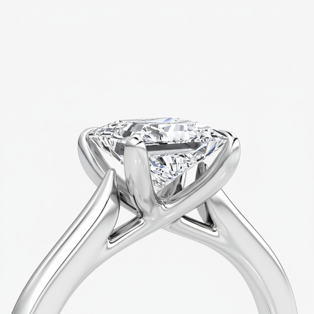 Emerald 14k White Gold - Detailed
