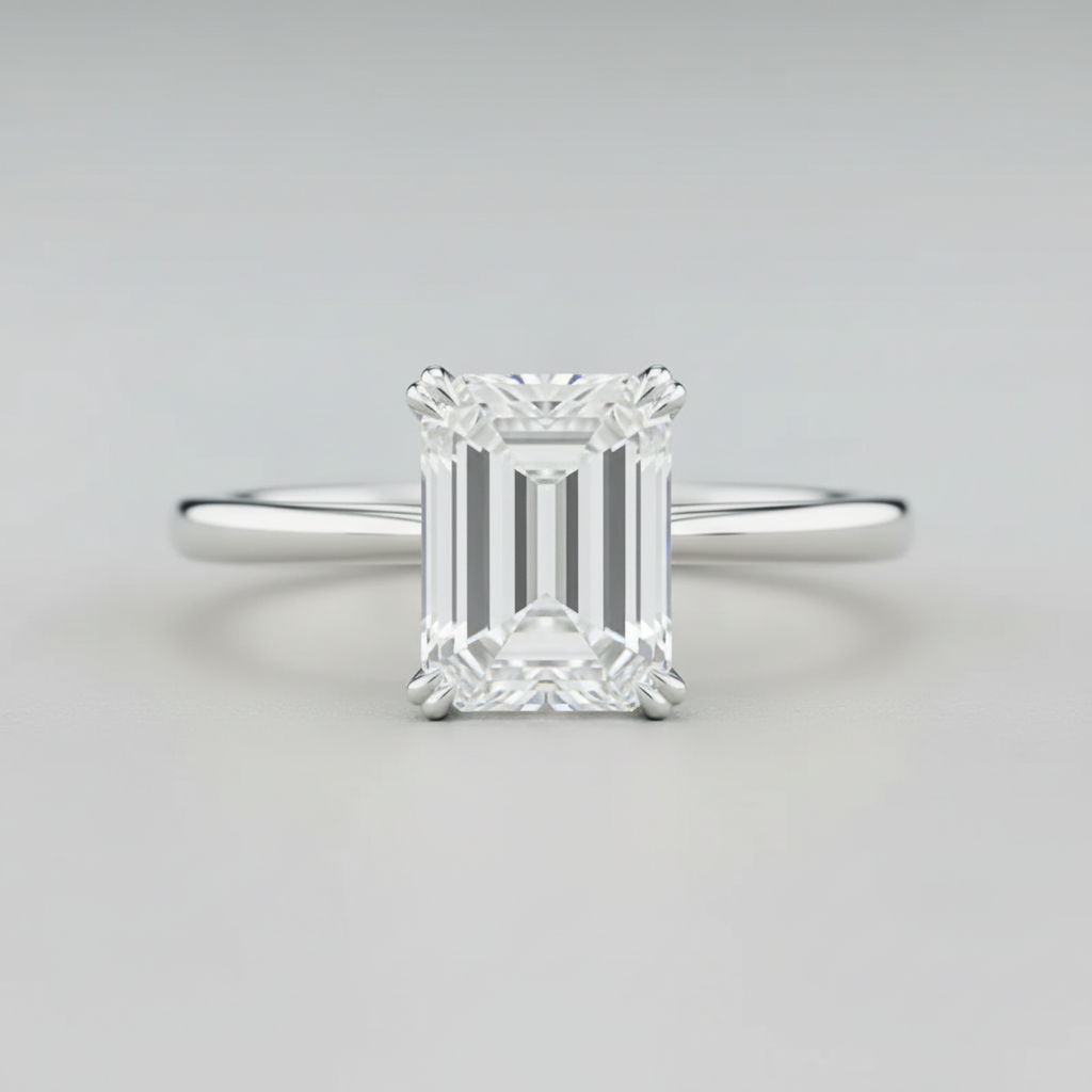 Emerald 14k White Gold - Front View