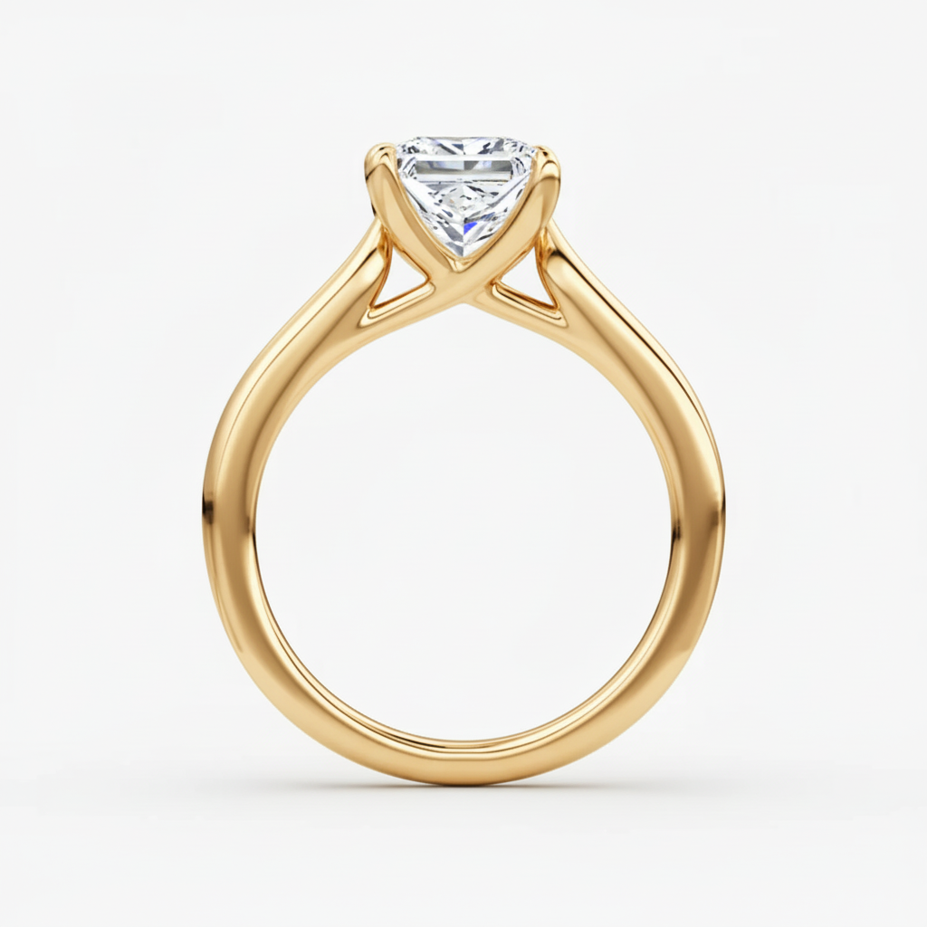 Emerald 14k Yellow Gold - Profile View