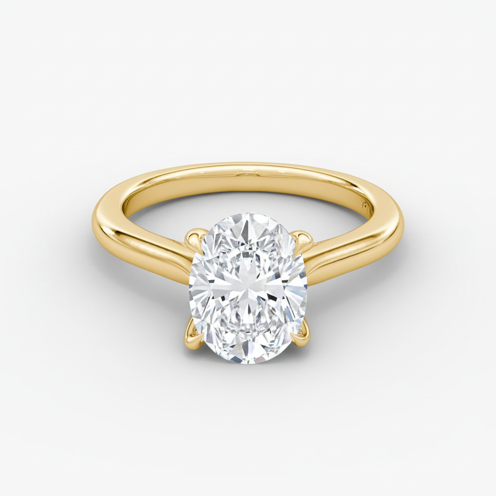 Oval 18k Yellow Gold - Front