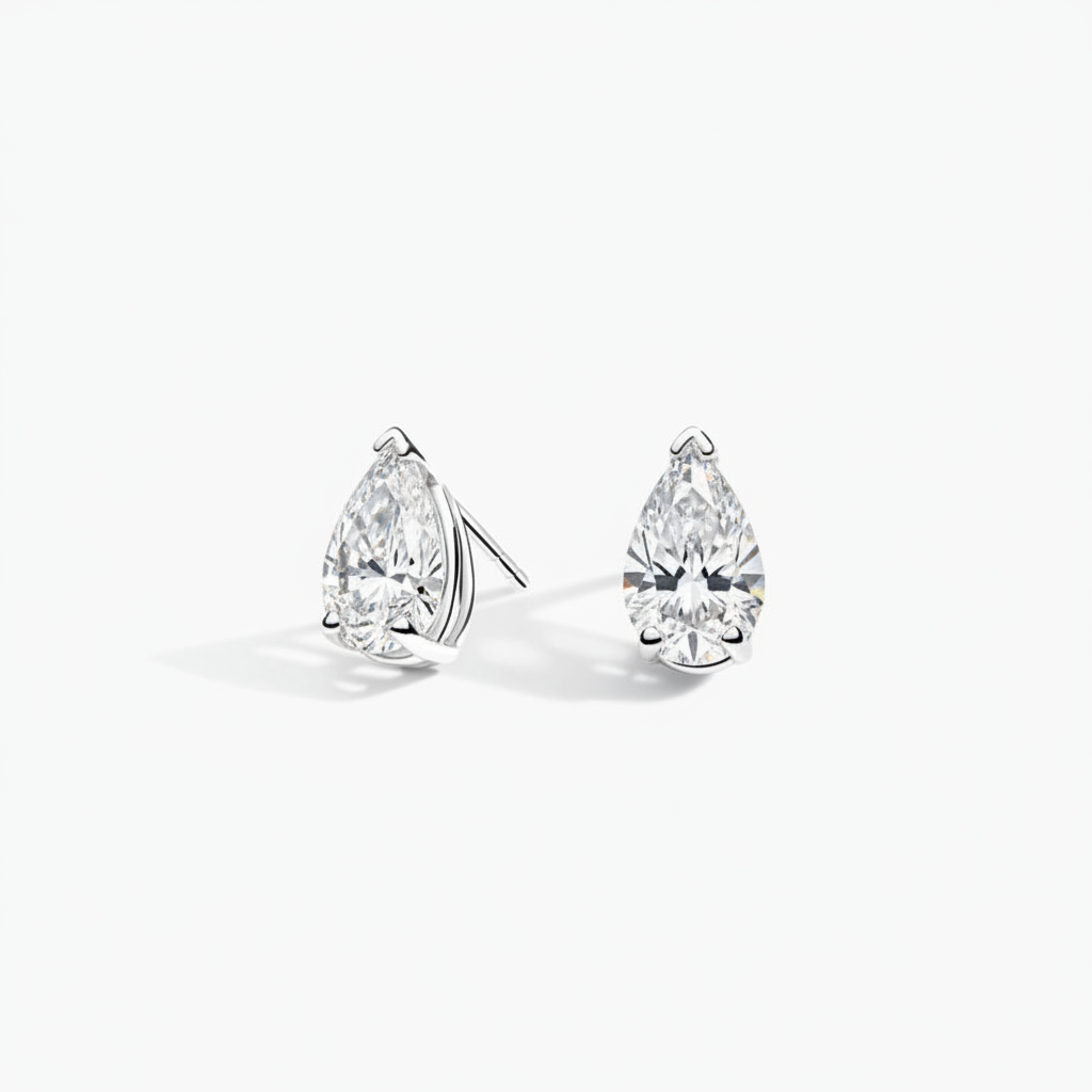 Pear White Gold - Sharpened Diamonds