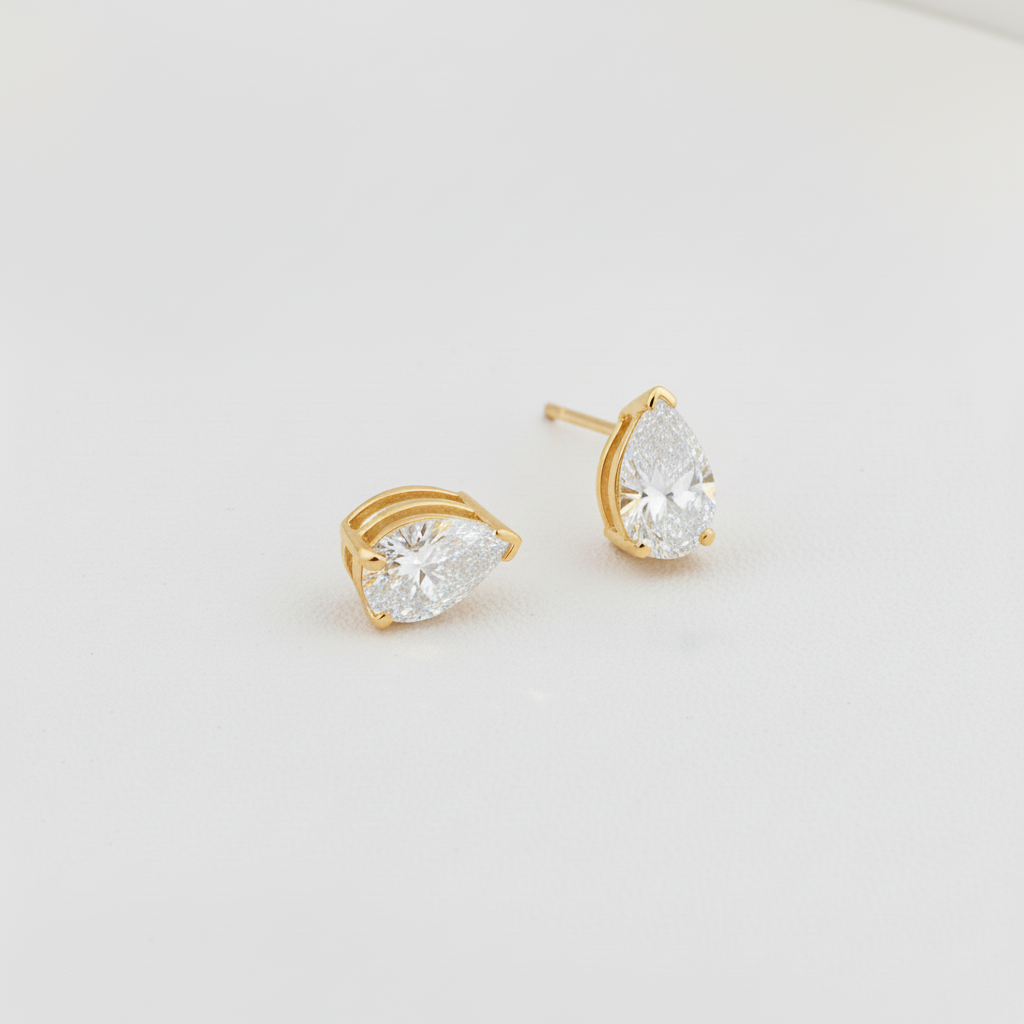 Pear Yellow Gold - Gray BG