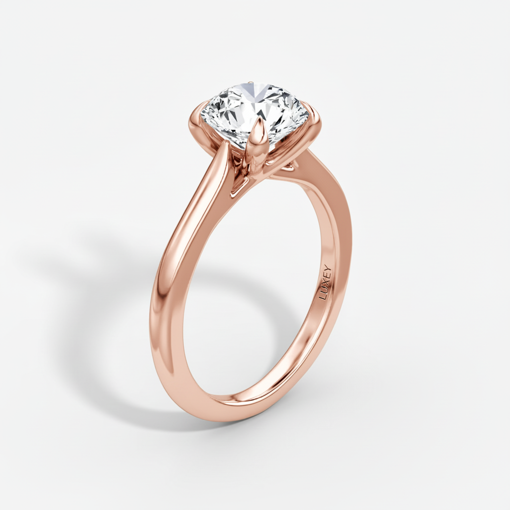 Rose Gold Solitaire Ring
