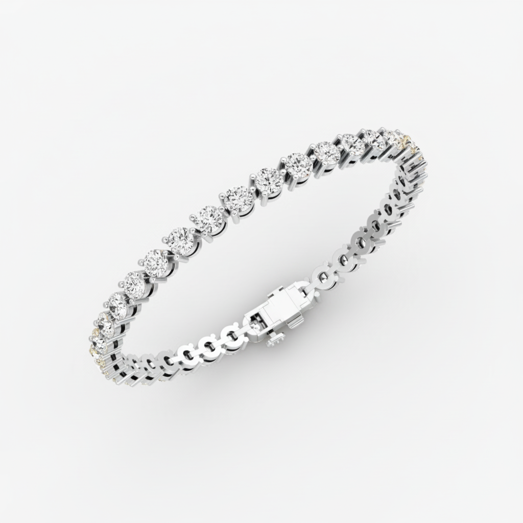 White Gold Large Angled