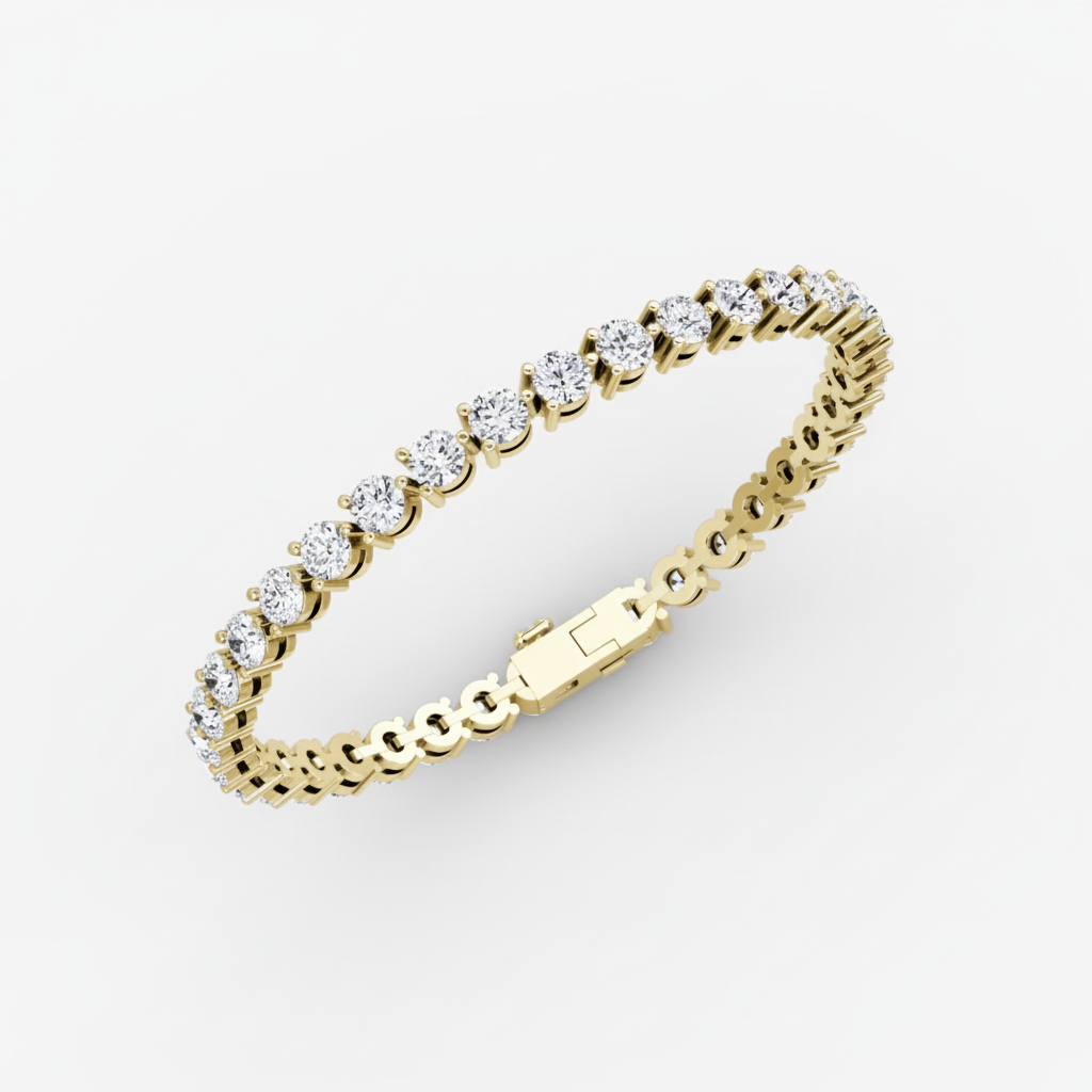 Yellow Gold Large Angled