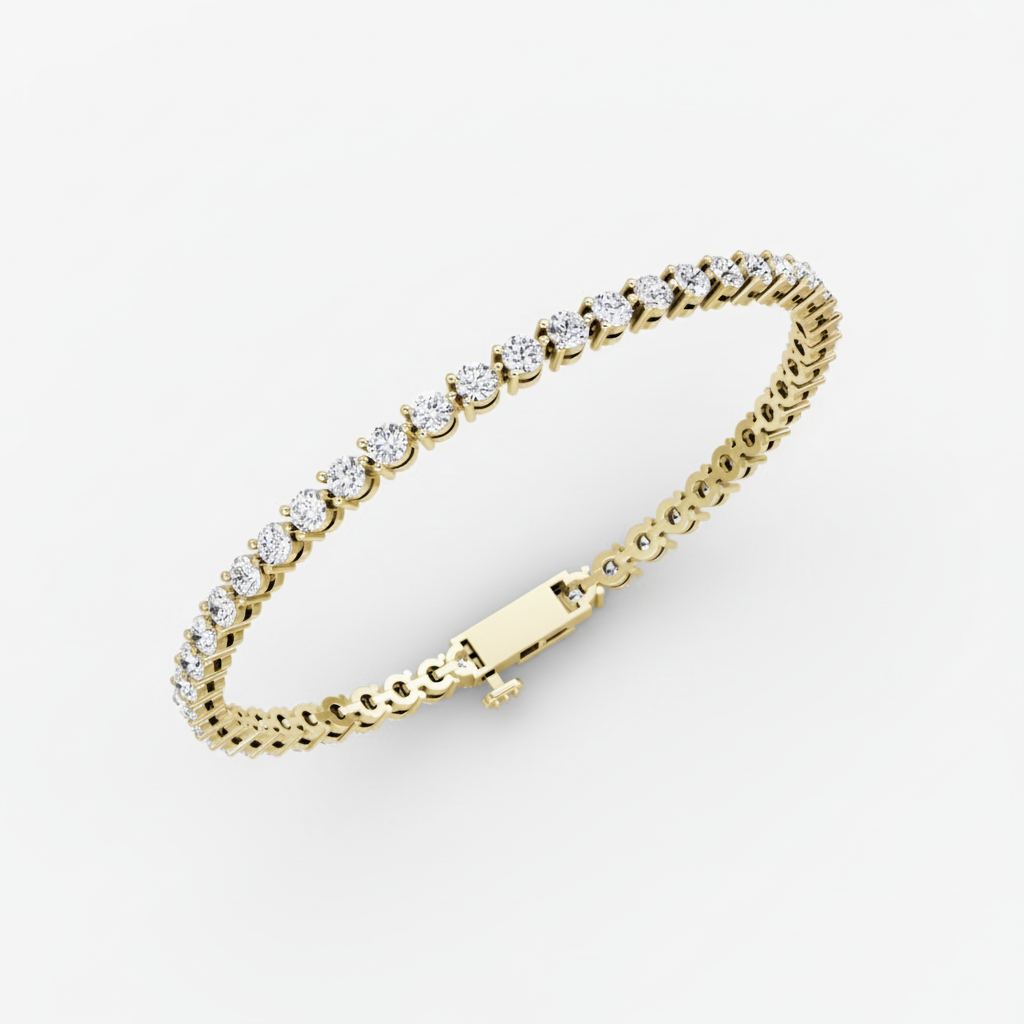 Yellow Gold Medium Angled